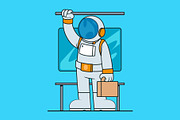 Astronaut Commuter Illustration, a Work Illustration by pedrors (Thumbnail 2 of 3)
