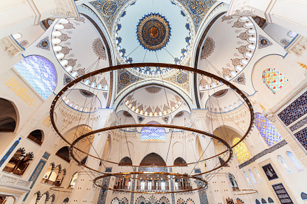 Inside view of Camlica Mosque in Ist