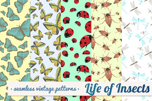 Seamless Patterns With Insects