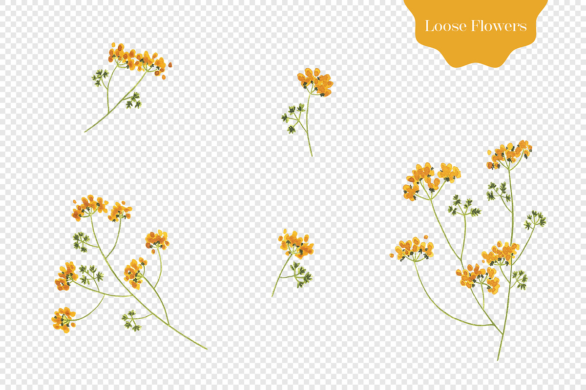 Dainty Yellow Floral Pattern, a Pattern Graphic by Tayla de Beer (Photo 3 of 9)