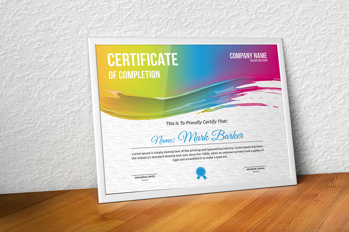 Certificate Word | PSD | AI, a Stationery Template by Curve Design (Photo 3 of 3)