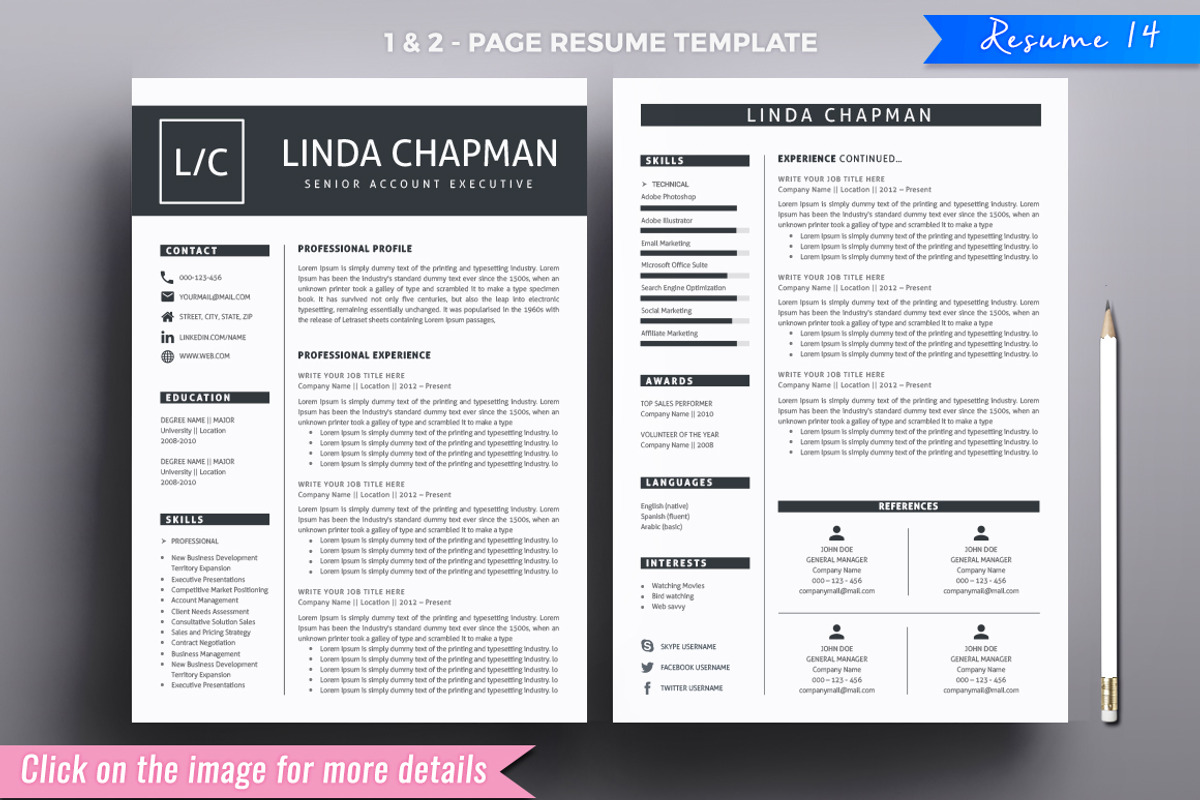 Resume/CV Mega Bundle, a Resume Template by A1RESUME (Photo 8 of 21)