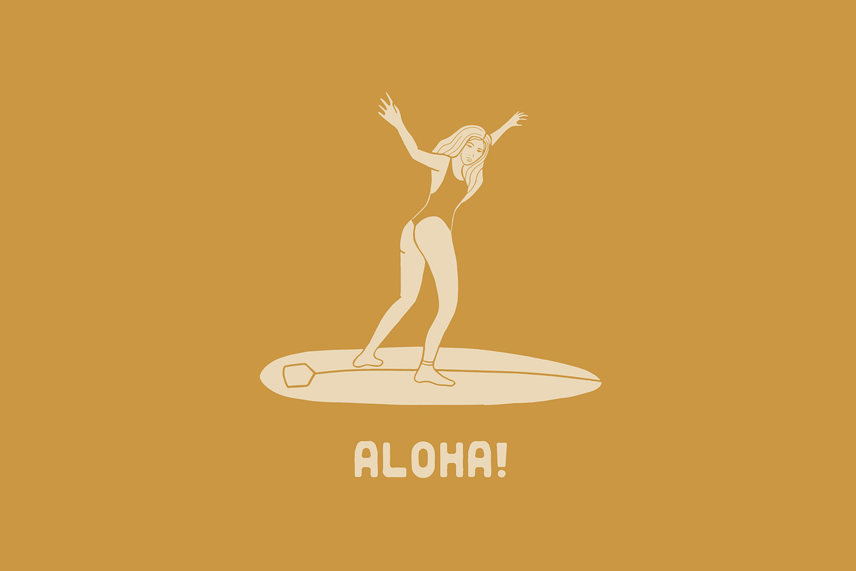Hawaiian Graphic clipart bundle, a Person Illustration by Lisa Mill (Photo 9 of 9)