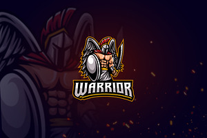 Spartan Fighter Mascot sports Logo, a Branding & Logo Template by Agung_cs