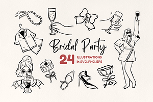 Bridal Shower Party SVG cute clipart, a Graphic by Heartwarming Art