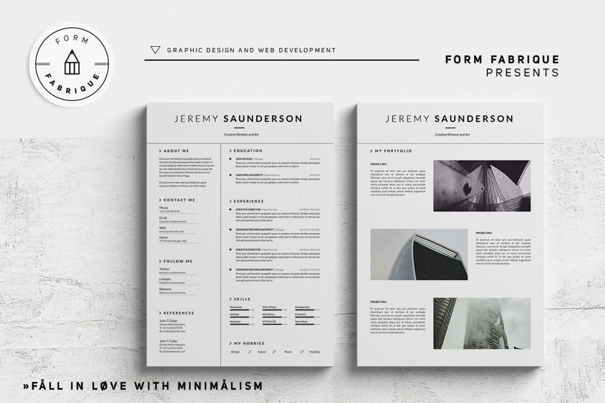 Resume/CV, a Resume Template by Form Fabrique (Photo 2 of 7)