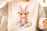 Easter Highland Cow PNG, an Illustration by Watercolor design (Thumbnail 7 of 9)