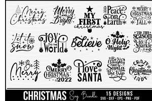 Christmas Black SVG Bundle