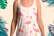Flamingo seamless vector patterns, a Pattern Graphic by Artem Vorotnikov (Thumbnail 2 of 6)