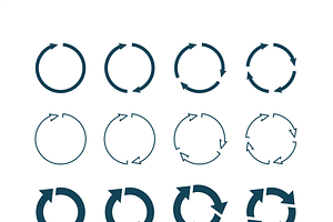 Circle Arrows. Round Forms And Shape