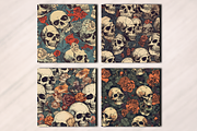 Vintage Skull Seamless Pattern, a Pattern Graphic by Leakedink (Thumbnail 3 of 3)