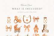 Cutie Pie Baby Shower Watercolor, a Seasonal Illustration by Invite to Clipart (Thumbnail 5 of 10)