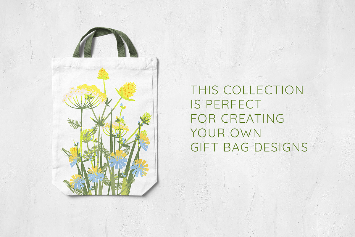 MEADOW FLOWERS: clipart & borders, a Seasonal Illustration by Elliko shop (Photo 6 of 8)