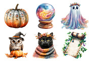 Boho Halloween Clipart Bundle, an Illustration by Daily.Designs (Thumbnail 4 of 5)