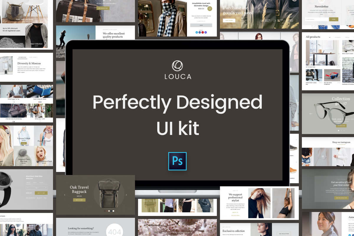 Louca UI Kit, an UI Kit Template by Middltone (Photo 1 of 9)