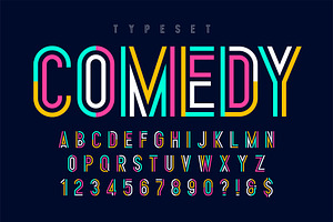 Condensed Colorful Alphabet