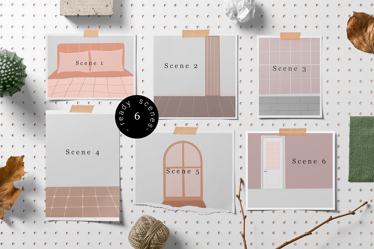Cozy Home Decor Collection, a Decorative Illustration by Letters-Shmetters (Photo 3 of 10)