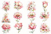 Whimsical pink Summer flower clipart, an Illustration by Designworld (Thumbnail 2 of 7)