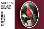 Cardinal Robin Owl Birds Layered SVG, an Object Graphic by HelloWood (Thumbnail 3 of 4)