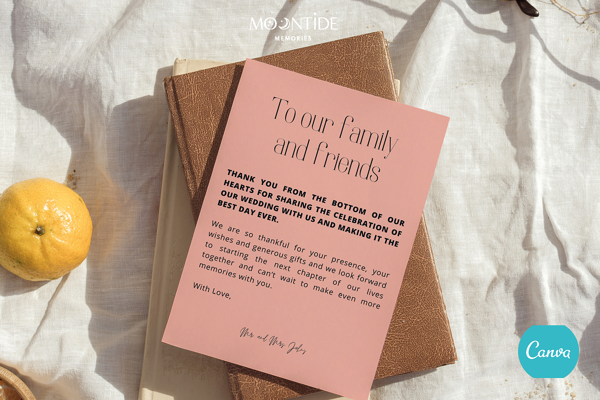 Bright & Fun Thank You Card CANVA, an Invitation Template by StudioVonBraitenberg (Photo 7 of 9)