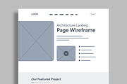 Architecture Landing Page Wireframe, a Wireframe Template by MightyDesign (Thumbnail 2 of 9)