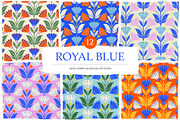 Royal Blue Patterns, a Pattern Graphic by GVGraphics (Thumbnail 1 of 9)