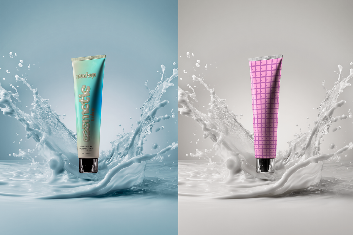 Cosmetic Tube Liquid Splash Mockup, a Packaging Mockup by The Rose Project (Photo 2 of 2)
