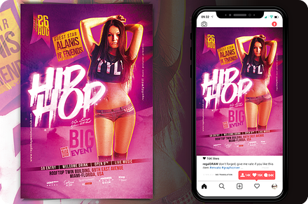 Hip Hop Music Event Flyer, a Flyer Template by regalDRAW