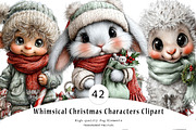 Whimsical Christmas Characters, a Seasonal Illustration by CreationArt (Thumbnail 1 of 7)