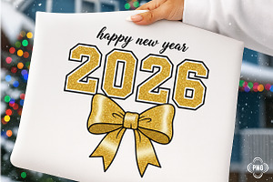 Happy New Year Glitter Coquette PNG, an Illustration by SinaCreation