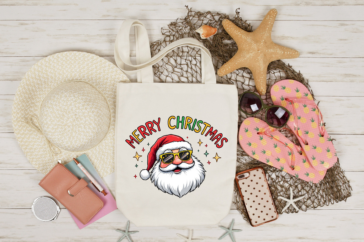 Stylish Santa With Star Glasses, an Illustration by Designking (Photo 4 of 4)