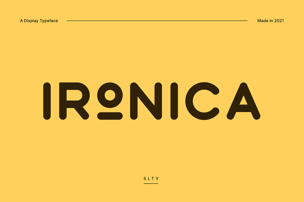 Ironica - Display & Logo Typeface, a Font by SL Studio (Photo 1 of 5)