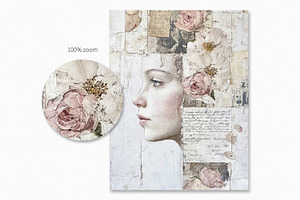 Pale Floral Collages