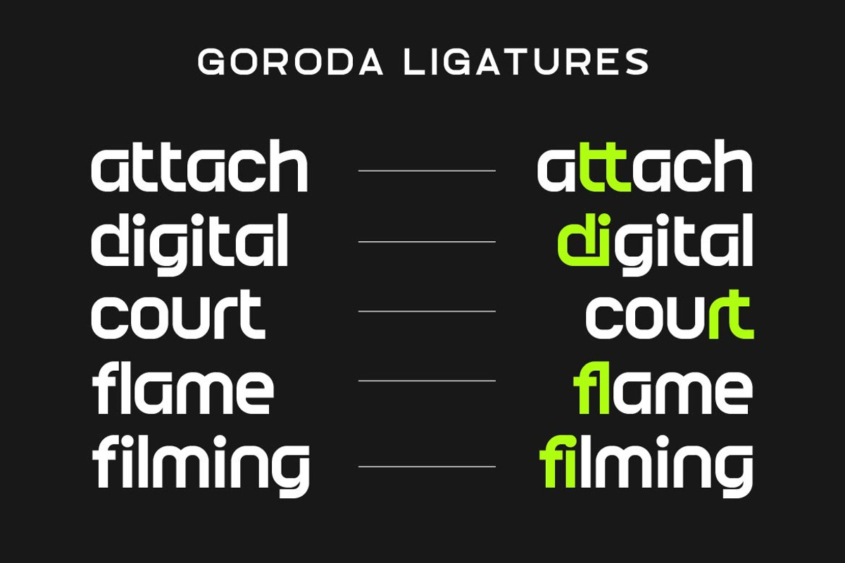 Goroda - Modern Elegant Logo Font, a Sans Serif Font by Artiveko (Photo 5 of 6)