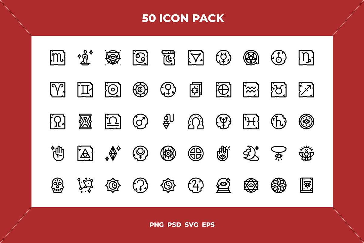 Astrology icons, an Outline Icon by Wencory (Photo 1 of 2)