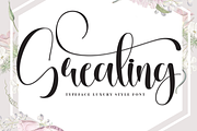 Greating | Script Font, a Handwritten Font by Scratchones (Thumbnail 1 of 9)