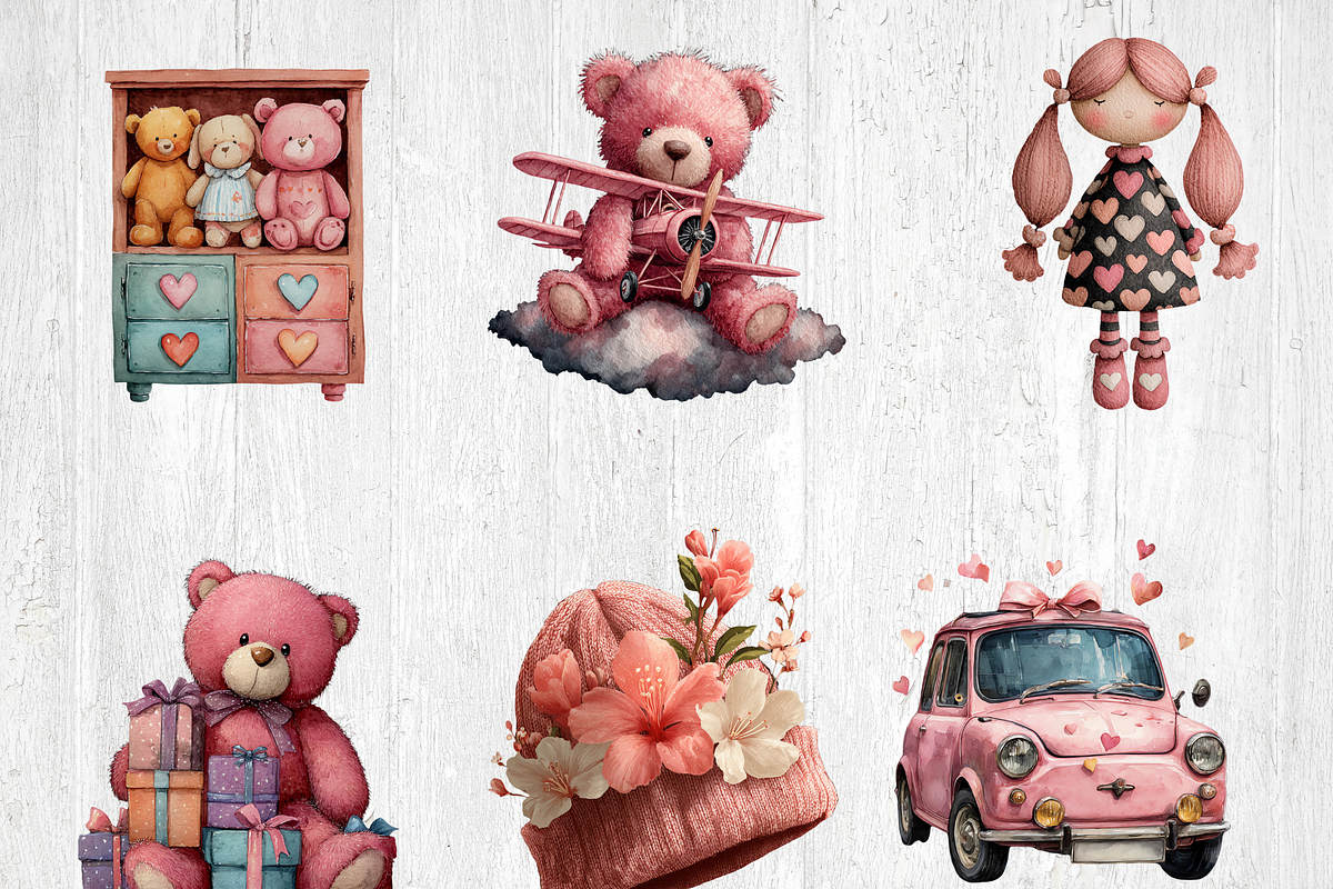 98 Watercolor Baby Girl Clipart, a Person Illustration by LA Design (Photo 5 of 10)