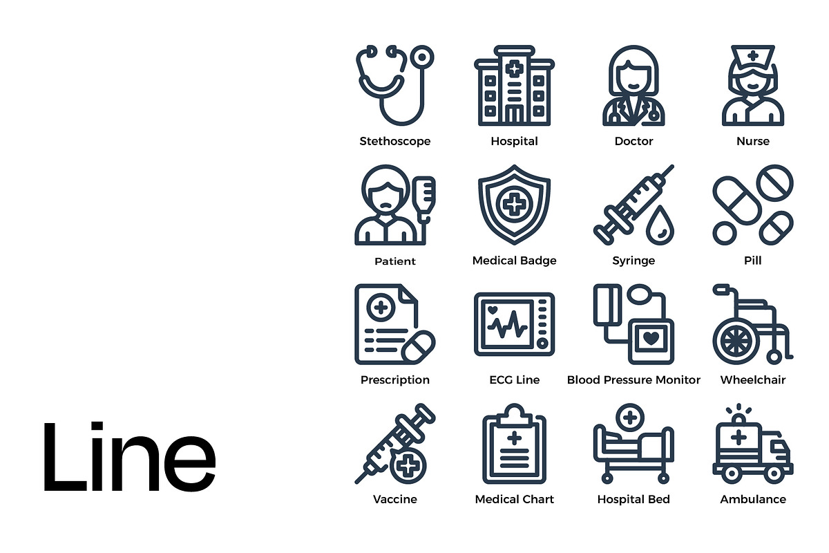 Healthcare Icon Set, a Duotone Icon by Eklip Studio (Photo 3 of 4)