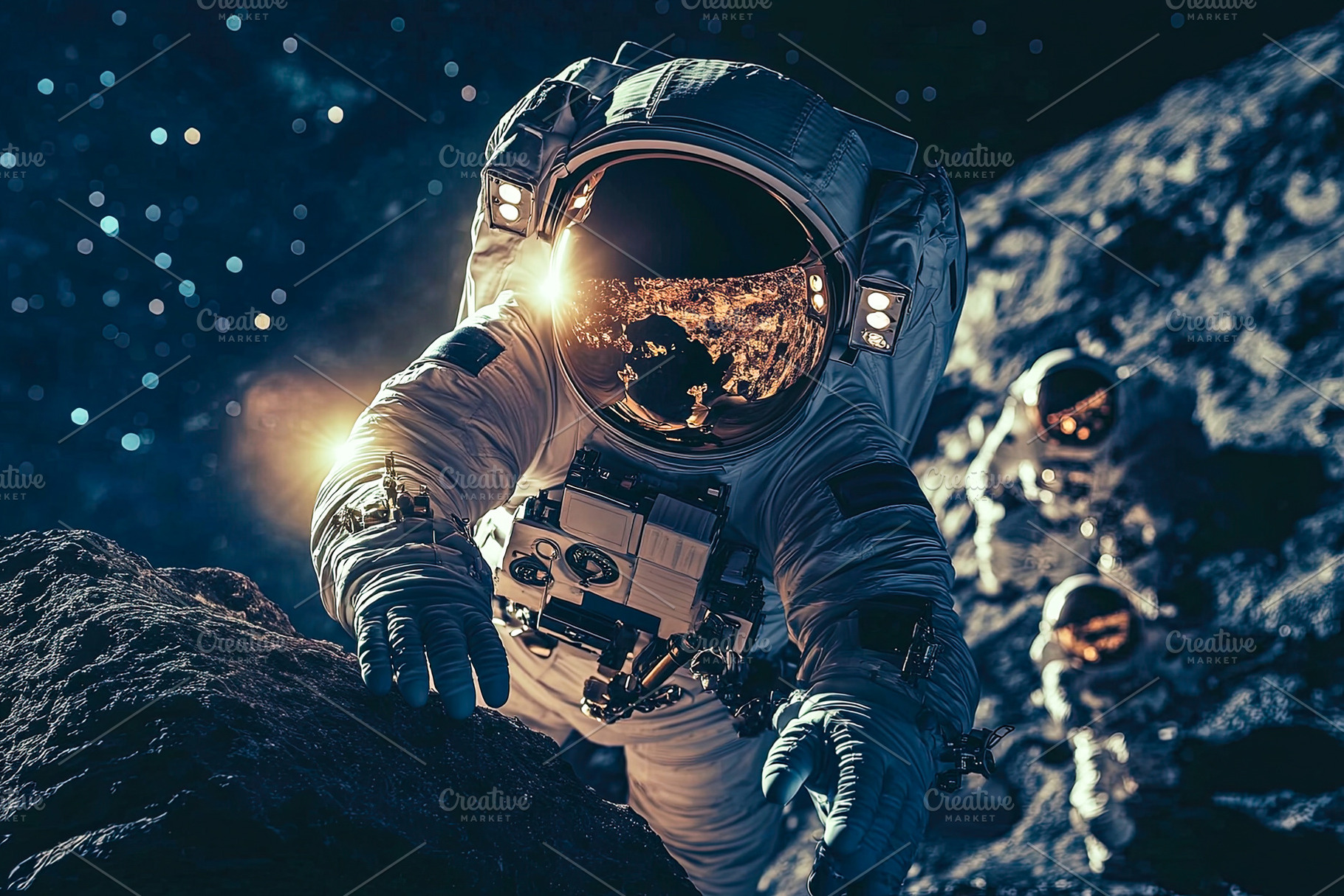 Astronauts Exploring Alien Terrain, an Abstract Photo by Ales Munt