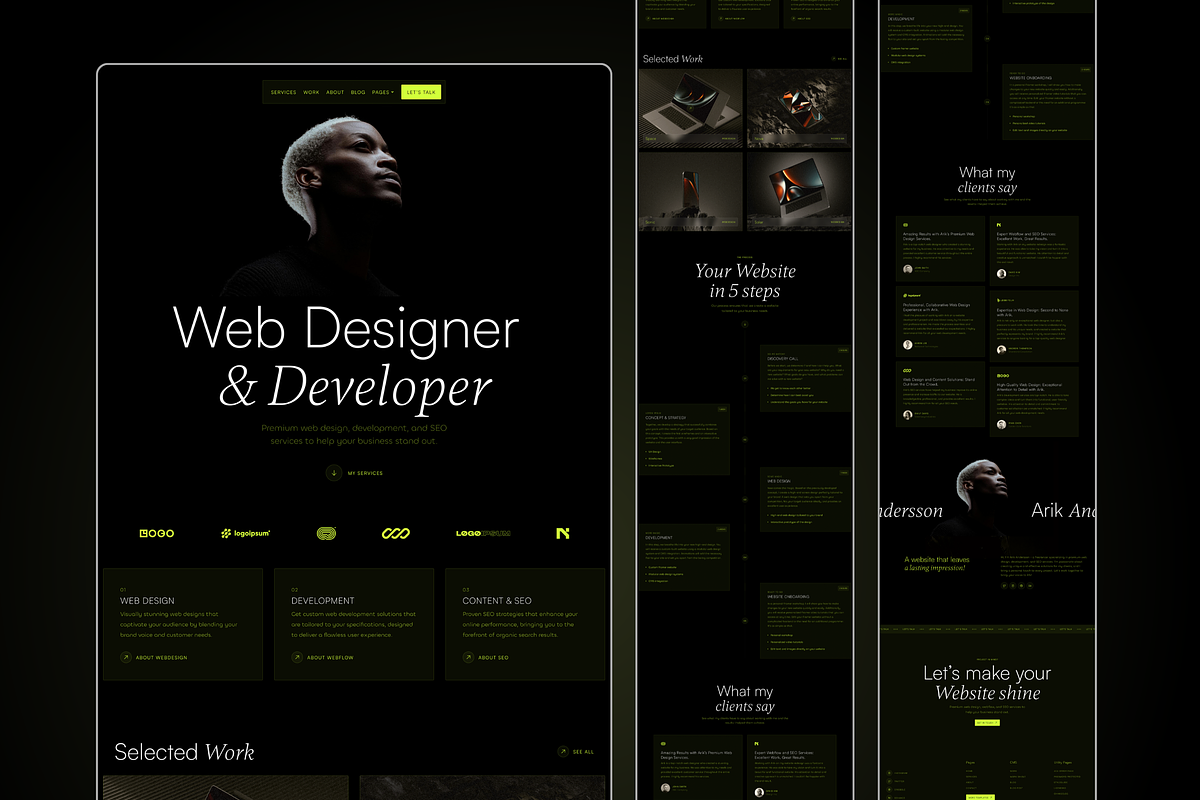 Portfolio Website Figma Landing Page, a Landing Page Template by Hammad Arif
