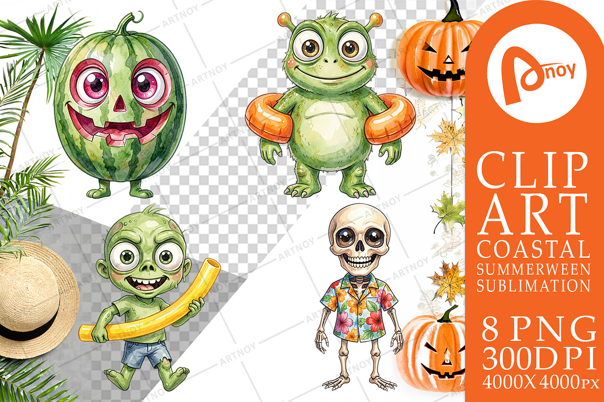 Coastal Summerween Sublimation, a Seasonal Illustration by Artnoy (Photo 9 of 18)