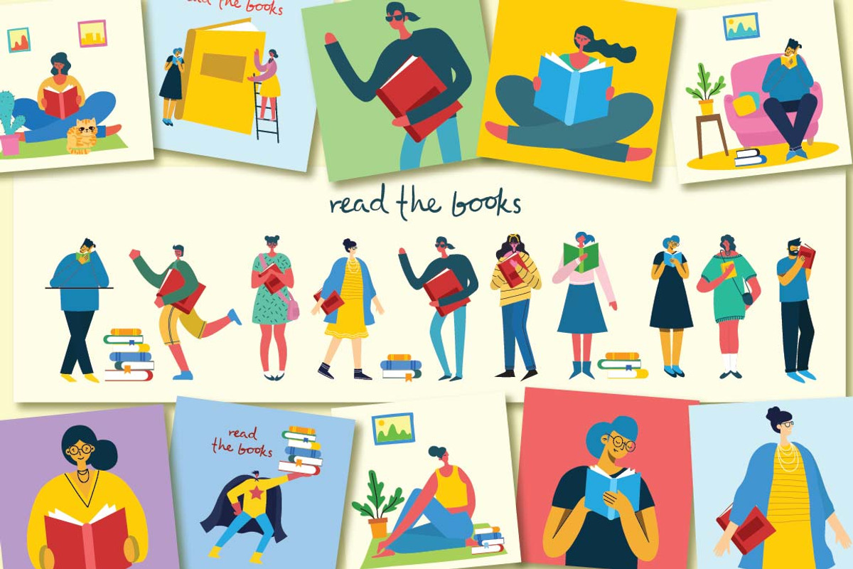I love reading!, an Education Illustration by Virinaflora (Photo 4 of 5)