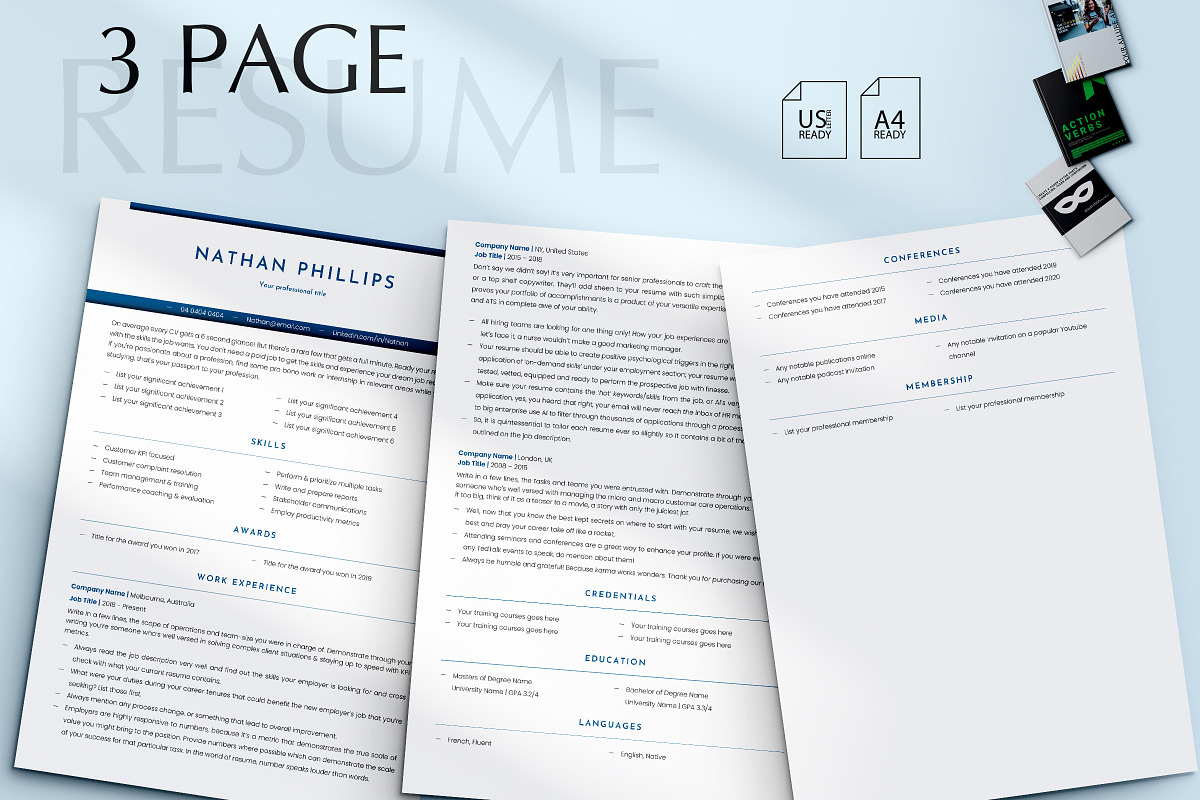 Editable Resume Word, Docs & Pages, a Resume Template by Career Canvas (Photo 3 of 11)