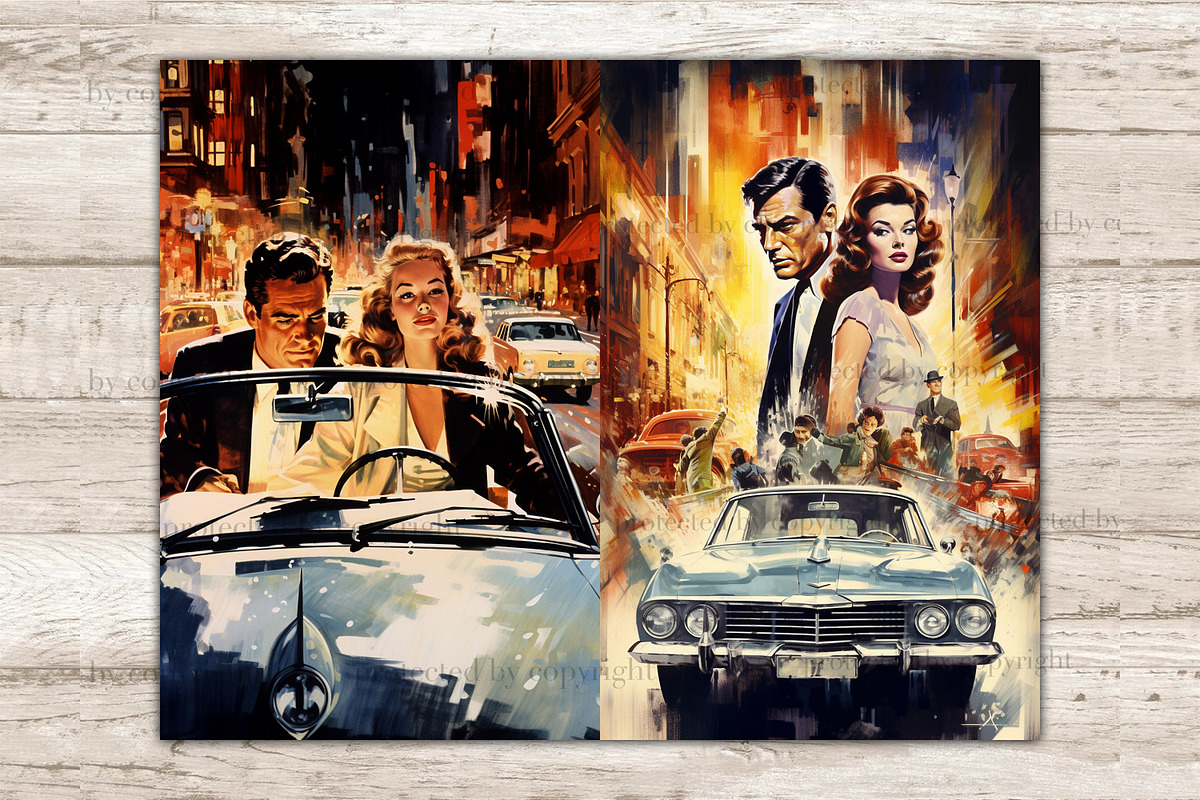 Retro Cinema Junk Journal Pages, a Person Illustration by GlamArtZhanna (Photo 2 of 9)