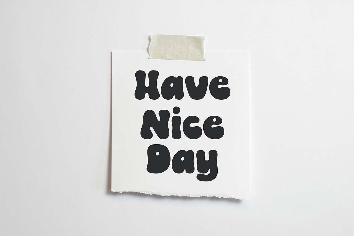 Pretty Kelly - Groovy Display font, a Handwritten Font by Dryy.type (Photo 3 of 9)