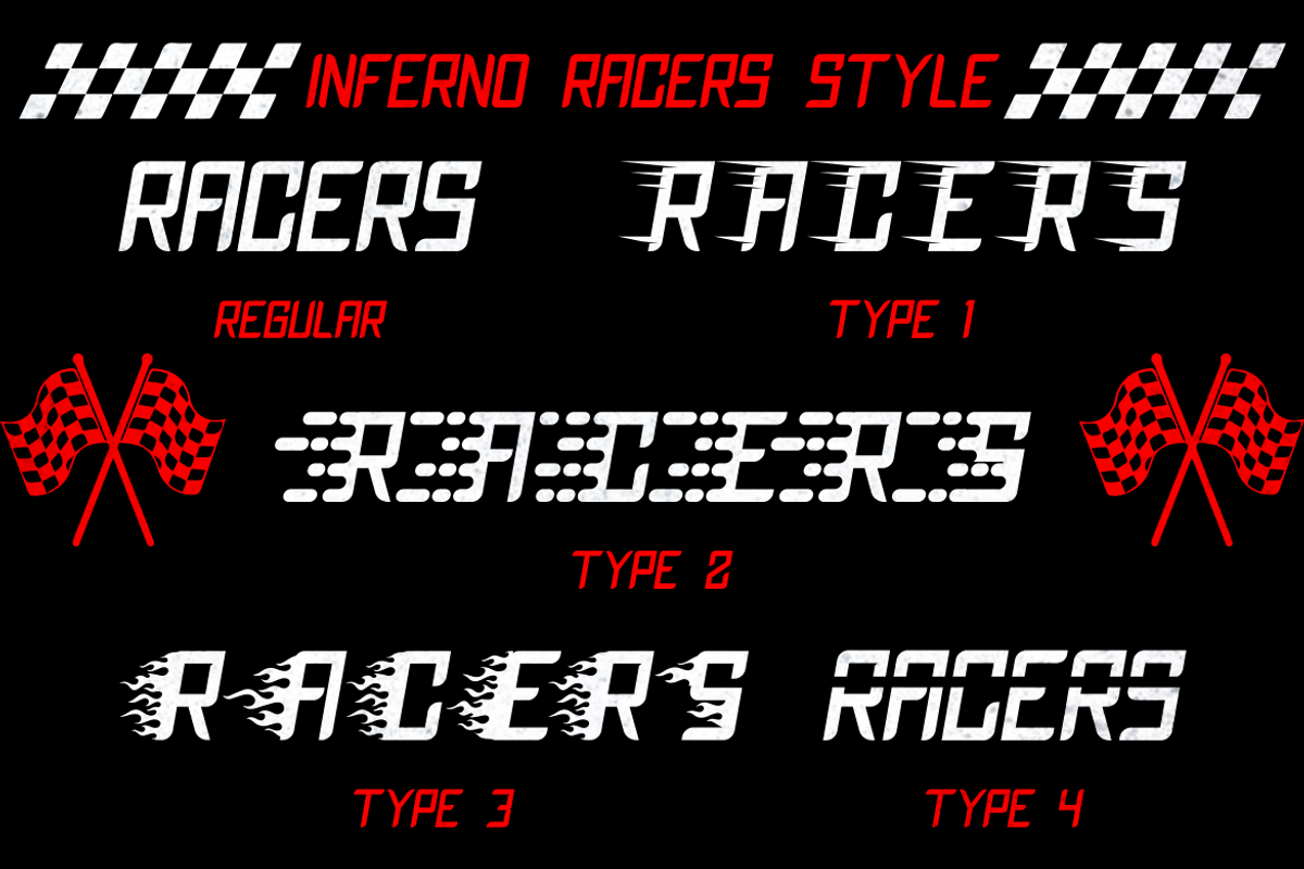 Inferno Racers - Race Font, a Font by PutraCetol Studio (Photo 11 of 11)