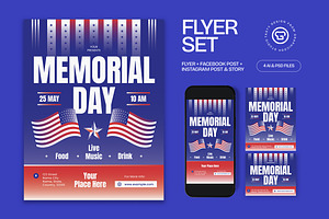 Memorial Day Flyer, a Flyer Template by graphicook