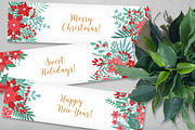 Floral Christmas cards set, a Decorative Illustration by Good Studio (Thumbnail 6 of 9)