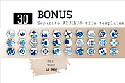 Set of 50 AZULEJO TILES templates, a Pattern Graphic by DeMih (Thumbnail 2 of 8)