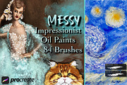 Procreate Impressionist Oil Brushes, a Brush Add-On by Fashion Workshop Bkk (Thumbnail 1 of 11)